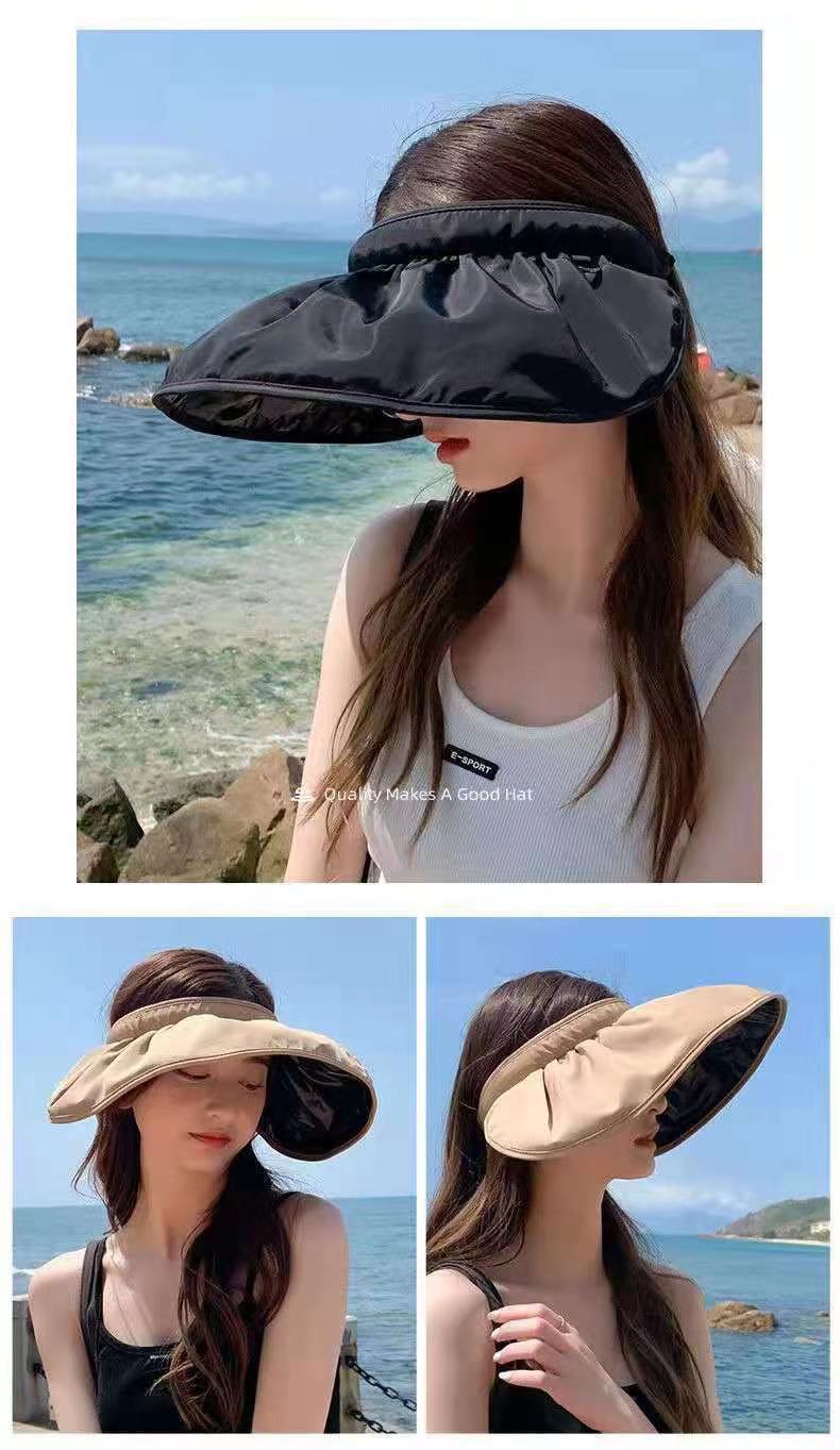 Femmes Élégant De Base Style Simple Couleur Unie Grand Avant-toit Chapeau De Soleil display picture 4