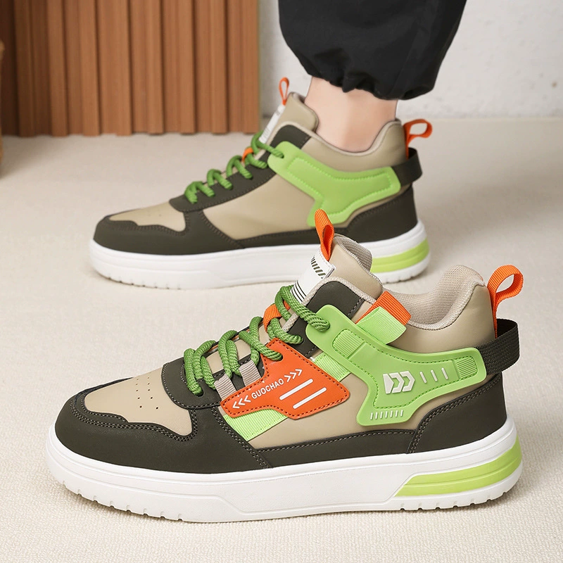Footwear, trend fashionable high sneakers, sports shoes for leisure, trend of season, plus size, for teenagers