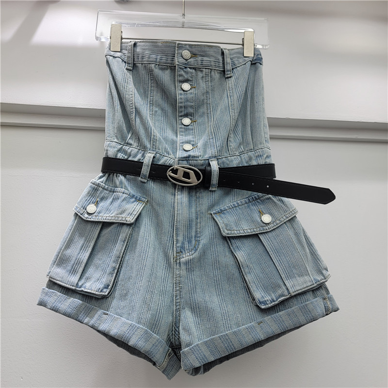 American Hot Chick Shorts Blue Jeans 2026 nuevo diseño de verano Jumpsuit Shorts