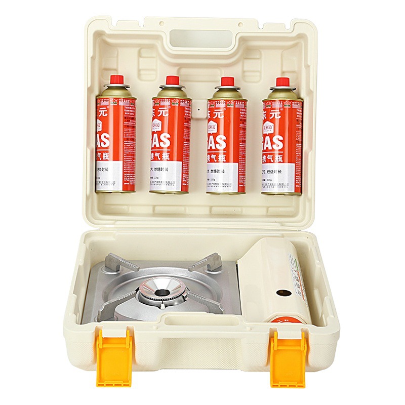 Cassette stove portable storage box outdoor camping suitcase stove full set one box storage cylinder gas stove box