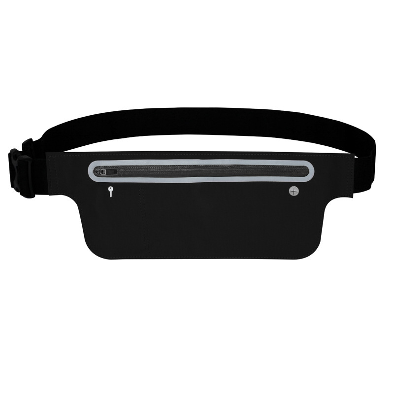 Fitness deportes al aire libre de ajuste ajustado ultra-Delgado bolso de la cintura de nylon lycra impermeable bloqueo automático reflectante cremallera corriendo pequeña bolsa de la cintura