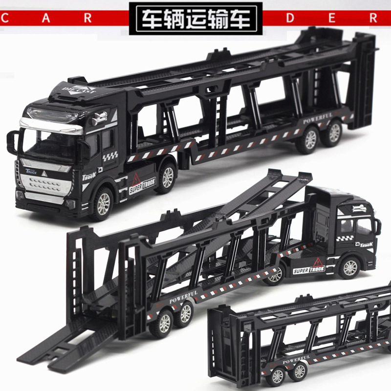 Modelo de aleación gran camión 1: 48 carro de transporte de dos pisos camión gran camión camión de transporte militar