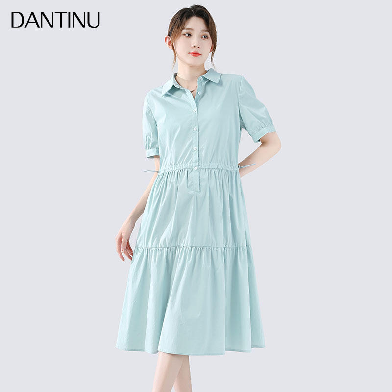 Maternity Dress 2025 New Women's Summer Short-Sleeved Large Size Thin Korean Style Small Loose High-End Long Skirt