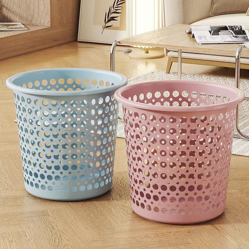 European-Style Modern Household Hollow-Out Trash Can Plastic Rimless Wastebasket Kitchen Bathroom Garbage Bin Wastebasket