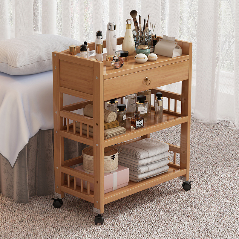 Beauty Salon Special Cart Movable Hand-push Storage Rack Multi-function Tool Cart Simple Multi-layer Storage Shelf
