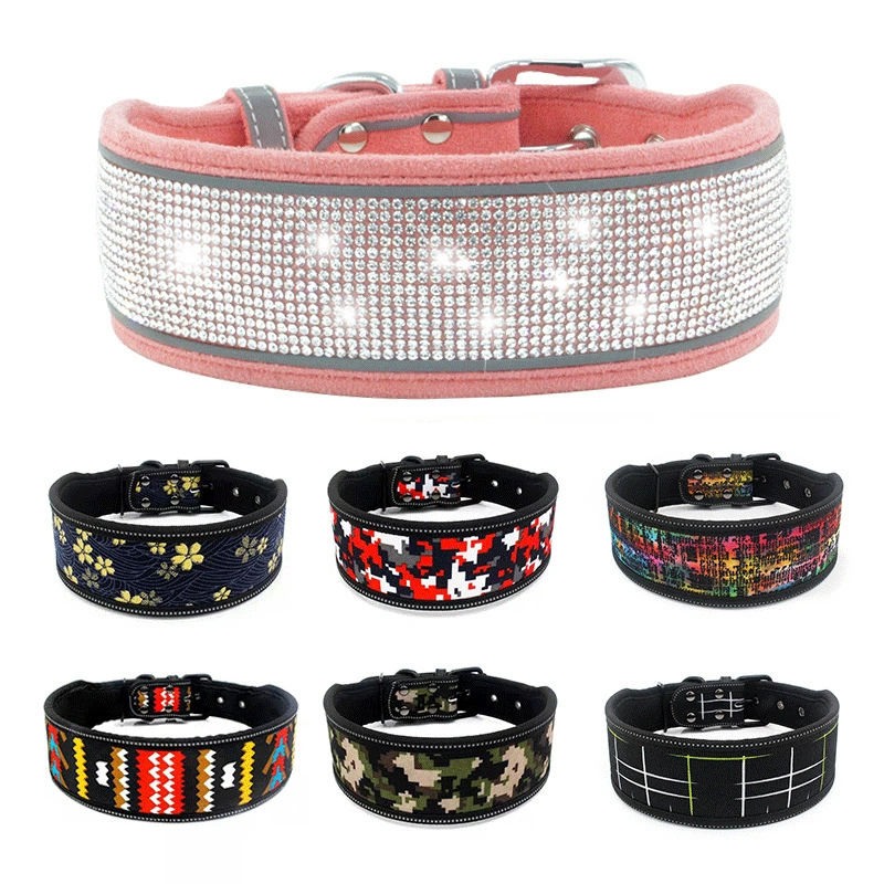 Камуфляжный открытый ошейник для домашних животных замшевый Светоотражающий ошейник для собак мягкий удобный поводок для собак Amazon горячая распродажа