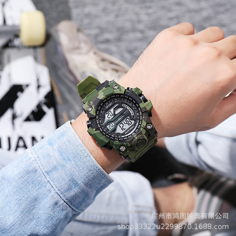 2022 nuevo cross-border amazon gran dial impermeable deportes multi-funcional popular luminoso reloj electrónico de los hombres