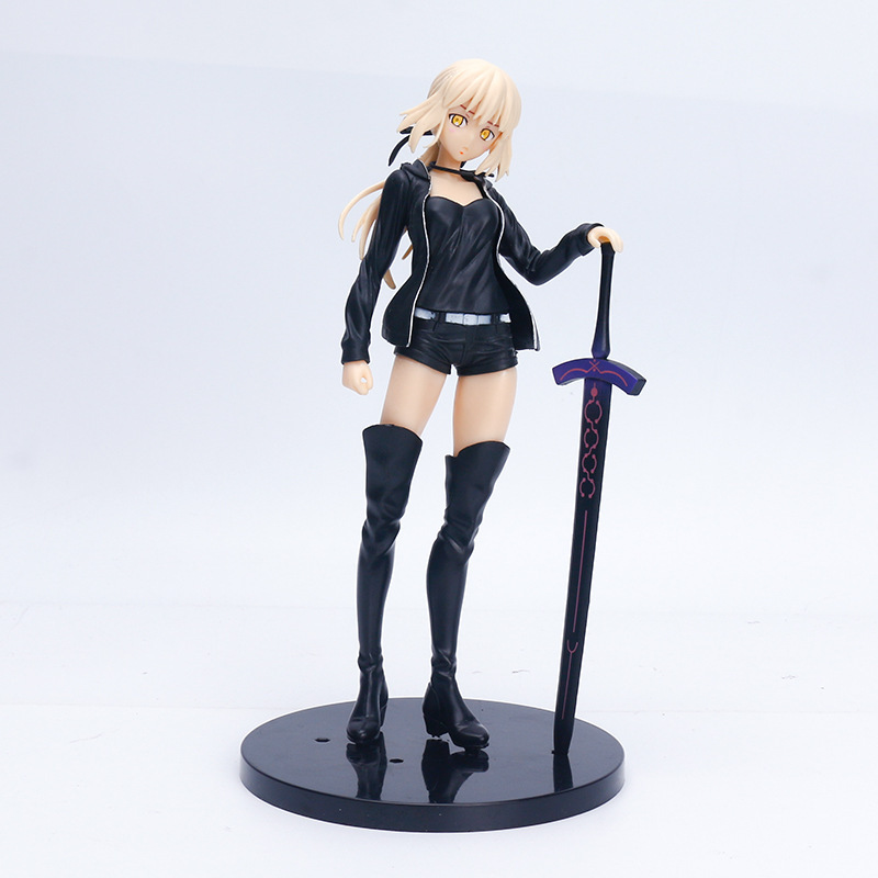 FATE ヘセバ・セイバー 黒のジャンヌ・ダルク・スカハ カジュアル服 騎士王 モデルフィギュア FGO フィギュア トレンド組み立て|undefined