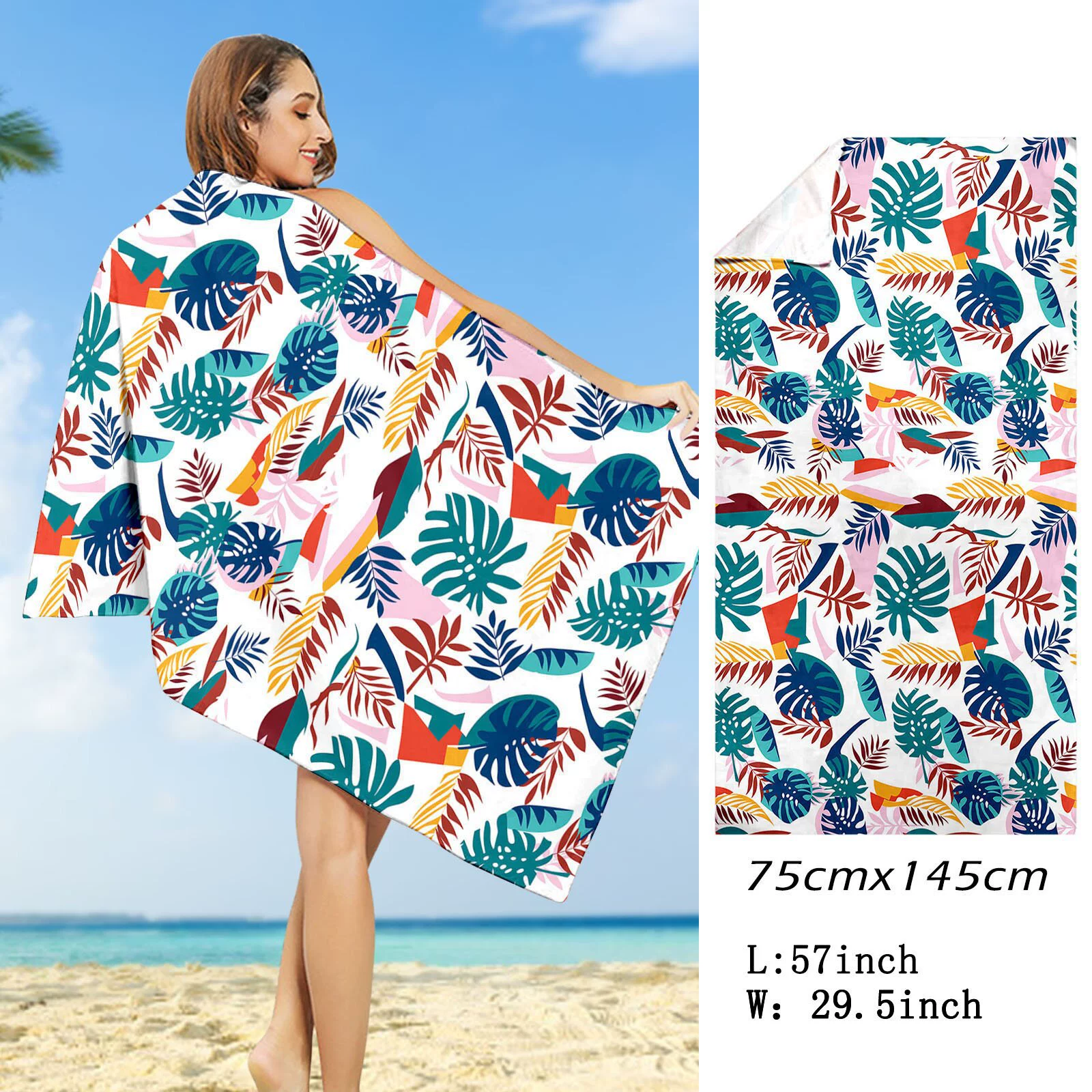 Новинка 2022 года: трансграничный товар — шаль с принтом, цифровое пляжное полотенце, универсальный солнцезащитный коврик с бахромой в богемном стиле