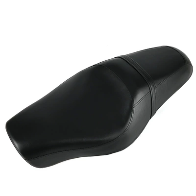 Suitable for Harley Xl883 1200 X48 Modified Seat Cushion Double Seat Cushion Front and Rear Integrated Seat Cushion One-Piece Seat Cushion (Motorcycle cushion) - black