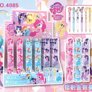 New Cartoon Pony Pony Metal Patch Gel Pen Blind Box Pen Cute Cartoon High Color Value Press Sign Pen