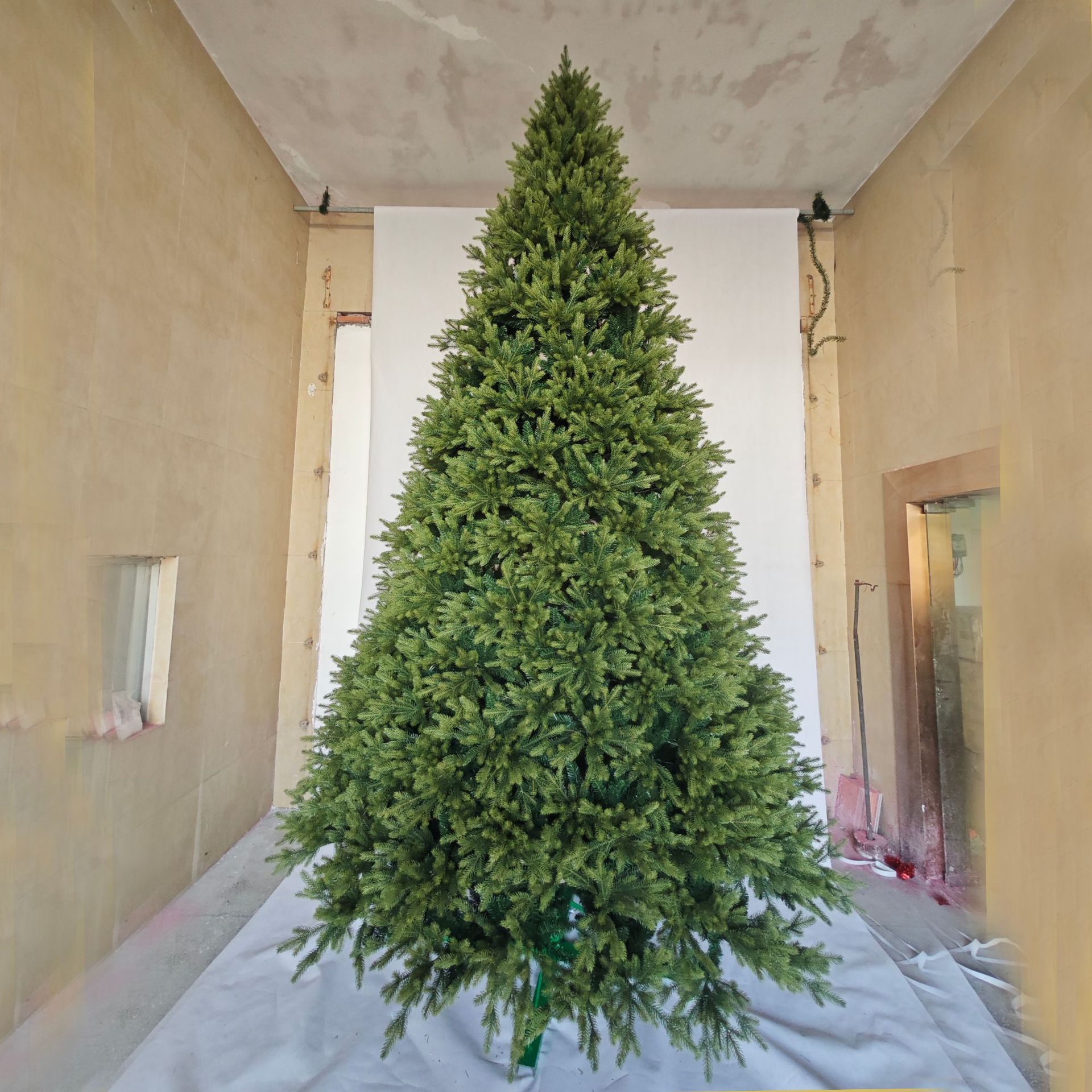 3m 4m 5m 6m un solo palo automático árbol de Navidad Plaza Hotel Mall Decoración de Navidad