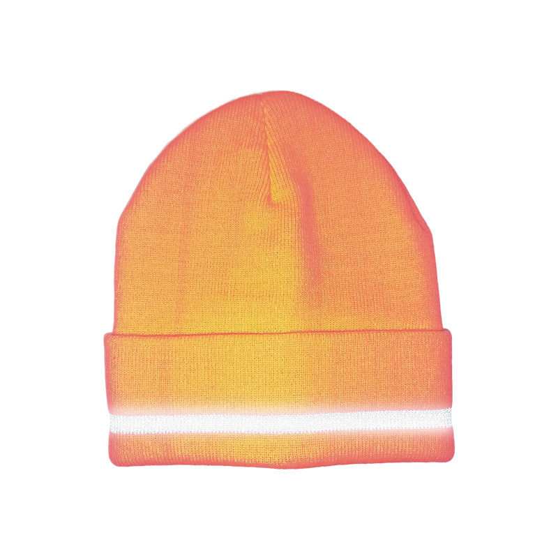 Sombrero de punto Shun Zun, sombrero de tablero de tira reflectante acrílica, abrigo de invierno, luz nocturna, gorro reflectante, sombrero de lana