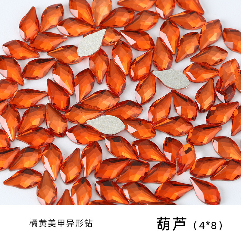 オレンジ色の異形ドリルの美甲ドリルのアクセサリーの卸売りは浦江工場の水ドリルの愛の水滴の馬の目のガラスのドリルを混ぜます。|undefined