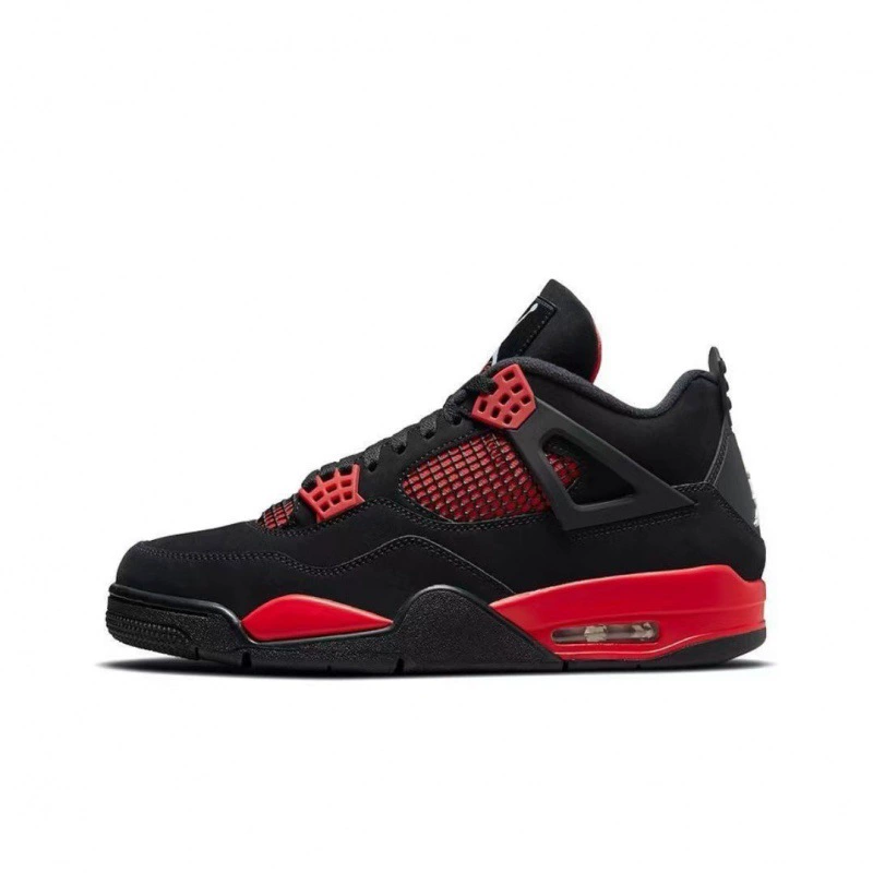 Putian Factory AJ4 Little White Cement Black Cat University Paris University Blue Electric Midnight Midnight Blue Qiao 4 Спортивные кроссовки для баскетбола