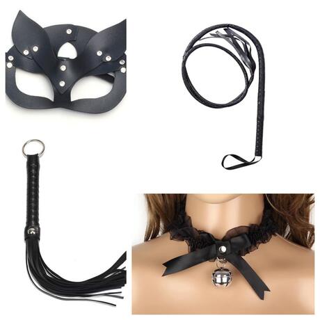 Adult Products for Women: Bondage Leather Whip, Low-Temperature Candle, Alternative Toys, Hot-Selling Set