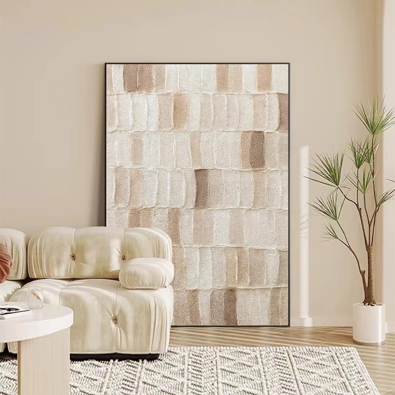 Modern Sandstone Light Luxury Abstract Living Room Decorative Painting High-End Background Wall Simple and Atmospheric Entrance Restaurant Hanging Painting