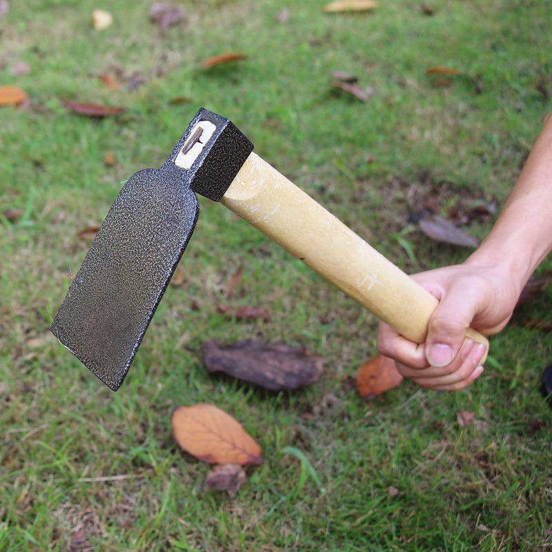 华贸全钢户外种花多功能神器木柄小锄头地耙子挖除草工具种菜园艺