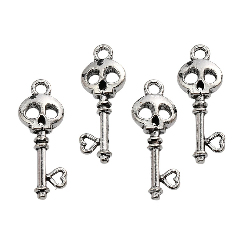 DIY ретро ювелирные аксессуары из цинкового сплава, подвеска-ключ с черепом, прямые продажи с фабрики A800692