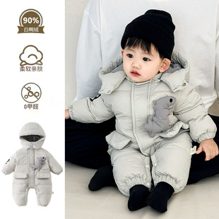 New Starting Point Clothing Baby Winter down Jacket Baby Winter Warm Jumpsuit Newborn Baby Clothes for Going Out and Crawling