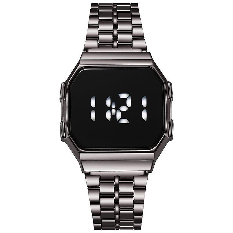 Wholesale of F91 square steel strip LED electronic watches by manufacturers for adult students, simple, fashionable, and multifunctional one piece shipping