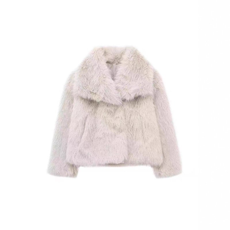 Cross-Border Popular Fur Coat for Women in Autumn and Winter, Artificial Environmentally Friendly Fur Large Lapel, Fashionable, Warm and Versatile Top