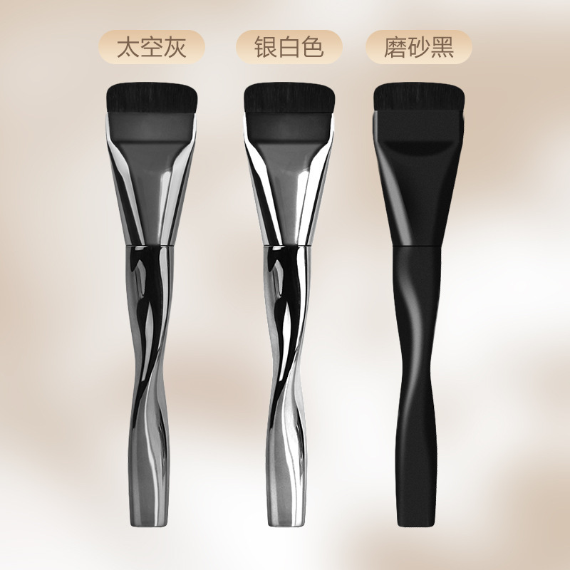 工厂直销一字型平头粉底刷不吃粉无痕遮瑕裸肌轻薄化妆刷面膜刷|undefined