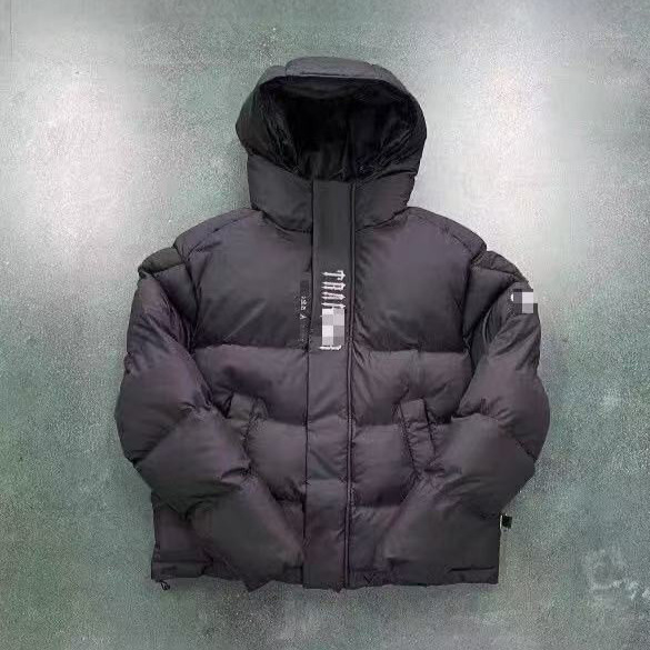 Trapstar Hooded Winter New Men's Cotton Jacket American High Street Jacket Short Thickeneded Warm and Windproof Trapstar Hooded Winter New Men's Cotton Jacket American High Street Jacket Short Thickeneded Warm and Windproof
