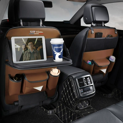 back small table — Car table board - upgraded-cadillac-with-table-saddle-brown-2