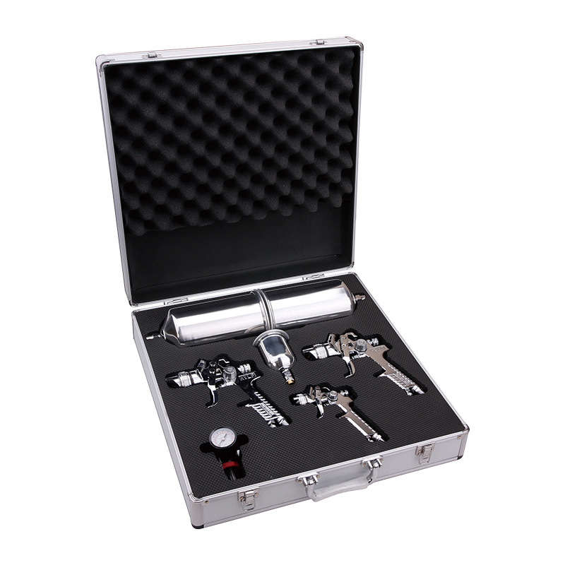 Pistola de pulverización neumática de alta atomización, botella de pulverización de pintura de látex, caja de herramientas de pulverización, juego de pistolas de pulverización de pintura para muebles y automóviles image 5