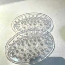 跨境现货PVC肥皂盒香皂盒北欧简约圆形塑料皂架水晶皂托