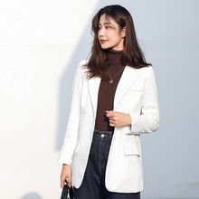 燈芯絨休閑高級感氣質西服白色西裝外套女2022初春新款韓版寬松