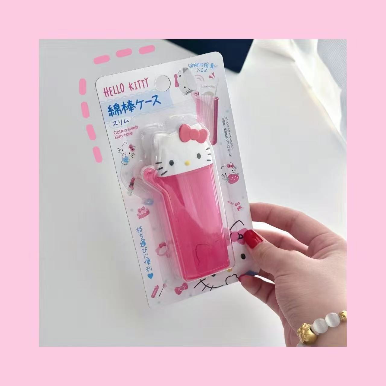 산리오 면봉 케이스 수납함 창의적인 이쑤시개 치실 수납 휴대용 청결 항균 용품 상자 이미지 3