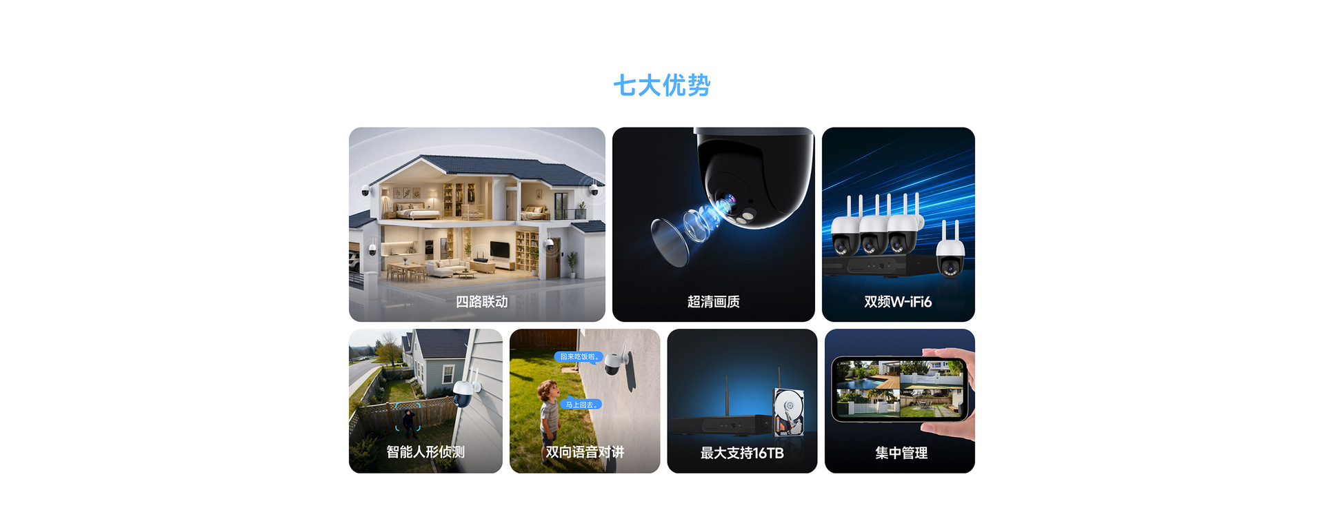 跨境专供无线监控4路NVR硬盘录像机套装一体套装无线监控厂家