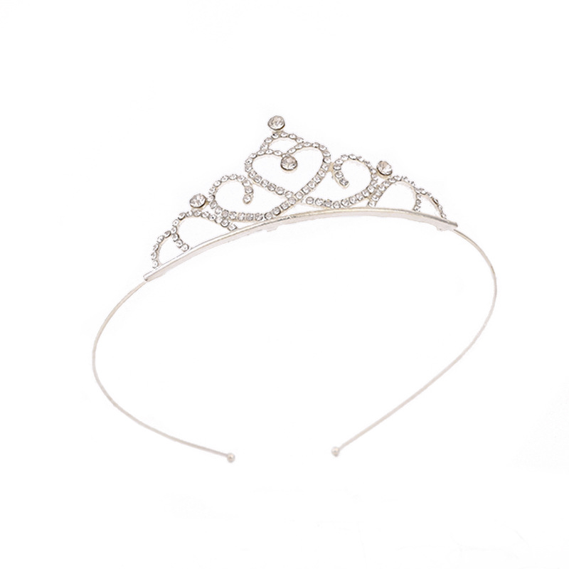Nueva diadema rhinestone aleación diadema perla tocado nupcial accesorios para el cabello de los niños corona horquilla al por mayor
