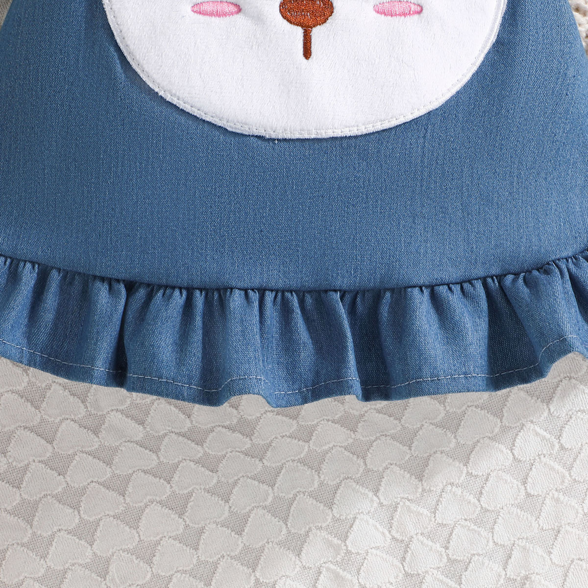 Conjunto de roupa bebé estampado love coelho manga comprida_voghion.com