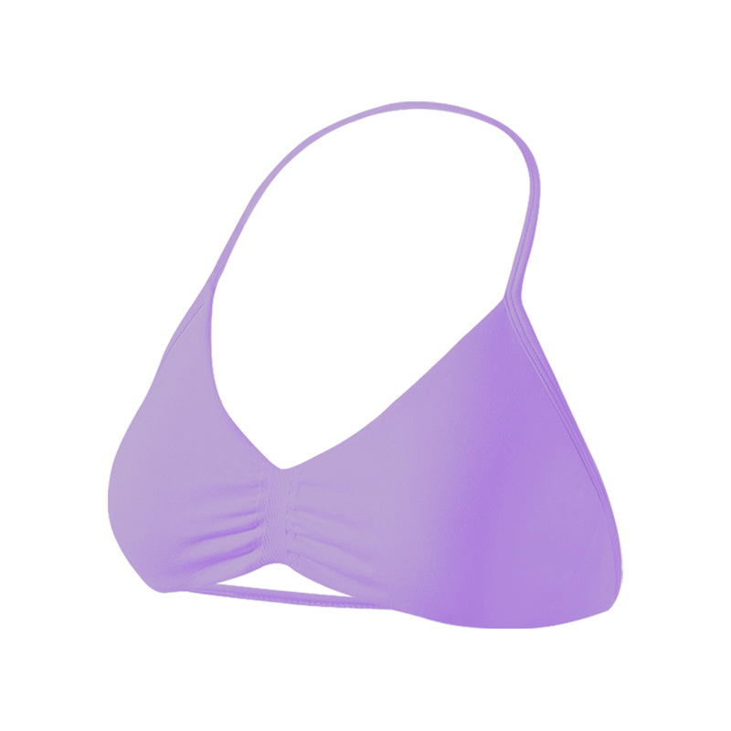 Sujetador deportivo Dyfne para mujer, cuello halter de nailon mate, hermoso diseño en la espalda, sujetador pequeño, a prueba de golpes de alta intensidad, efecto push-up, sujetador para yoga.