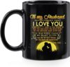 To my wife husband husband and wife Mark Cup Black Water Cup Couple Valentine's Day New Ring