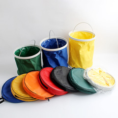 Folding Bucket Wholesale Portable Folding Bucket Outdoor Fishing Car Mount Bucket Car Wash Cleaning Tool Small Bucket