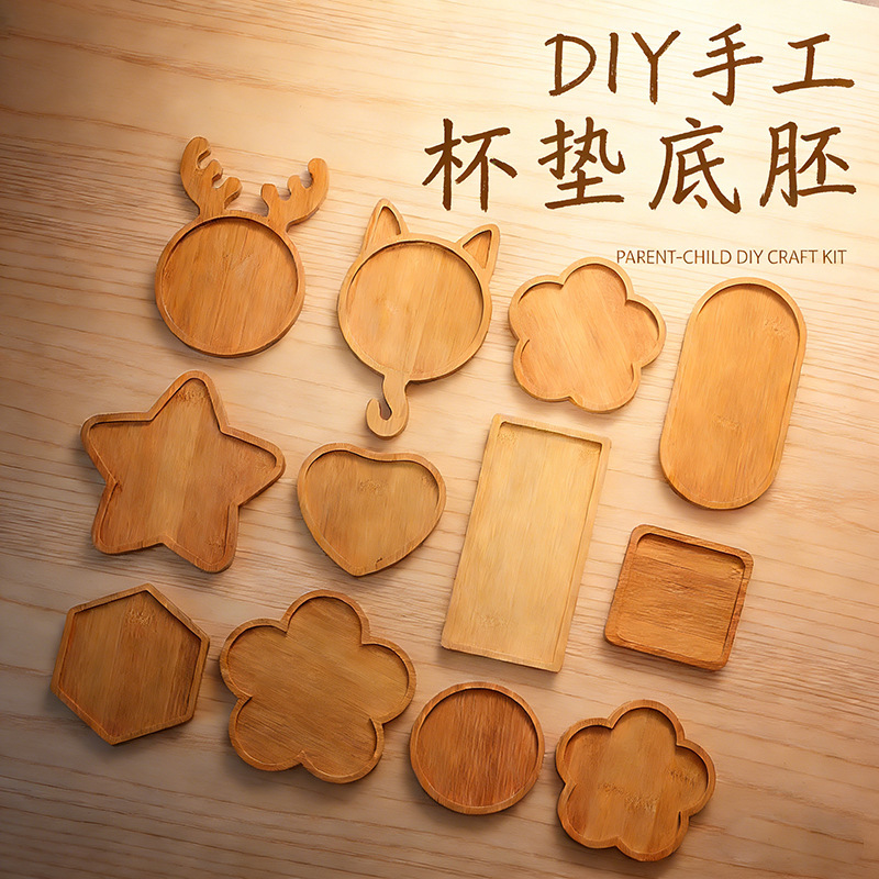 DIY Mosaic Bamboo Groove Design Succulent Tray Bamboo Mat Mug Glass Coaster Handmade Materials Available for Order