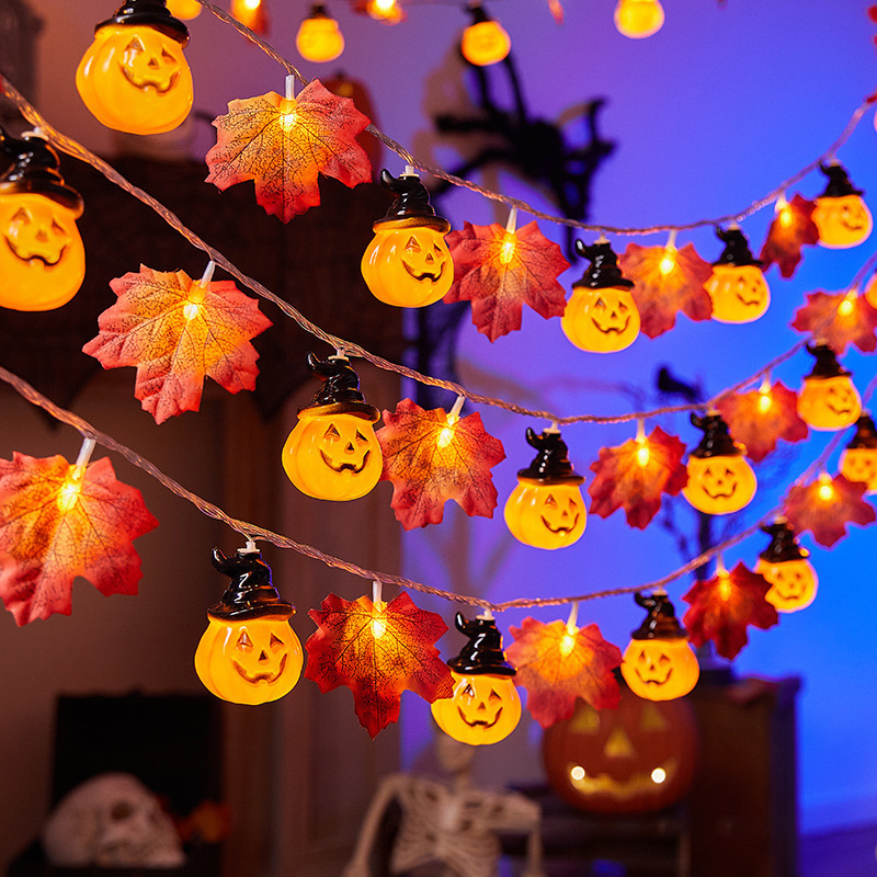 ハロウィーンカボチャの頭のランプの幽霊の目のコウモリの雰囲気感のカラーランプの室内外の装飾の太陽エネルギーのランプの列|undefined