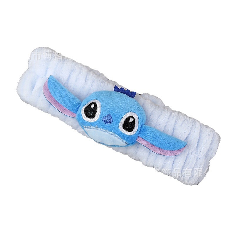 Estilo coreano Internet celebridad ins estilo lindo muñeca felpa multicolor puntada banda de pelo simple máscara facial banda de pelo