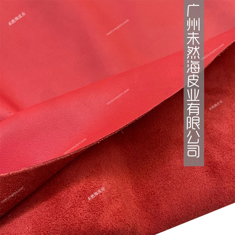特价红色纳帕牛皮现货开条裁片内里用高档软牛皮