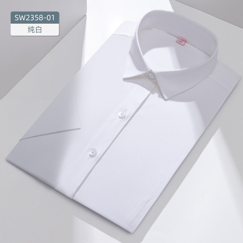 Modal de tres pruebas camisa de ropa de trabajo blanca de las mujeres de negocios sin planchar de manga larga de fácil cuidado camisa de cuello blanco mono de las mujeres image 11