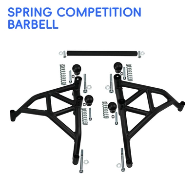 Suitable for Benelli Huanglong 600 crash bars, anti-fall bumpers, Qianjiang Chui 600 spring racing bars, protective modification parts (Motorcycle bumper) - black-carbon-steel-spring-competition-bar-aluminum-alloy-anti-fall-head