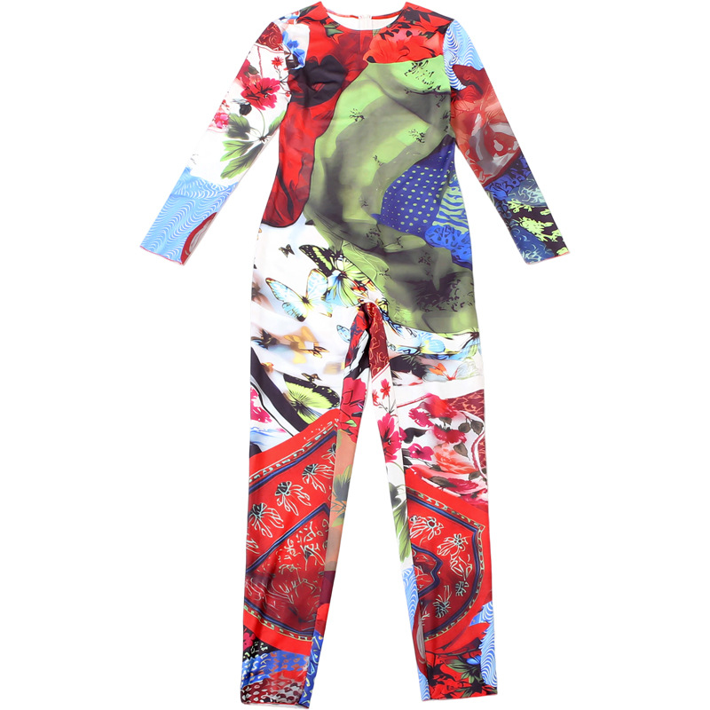 Women's Jumpsuits 3d Digital Print Long Sleeve Autumn Streetwear_voghion.com