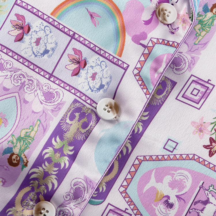 Special Interest Design Printed Pajamas Women Spring Autumn Long Sleeve Can Be Outerwear Homewear Set 11 Special Interest Design Printed Pajamas Women Spring Autumn Long Sleeve Can Be Outerwear Homewear Set