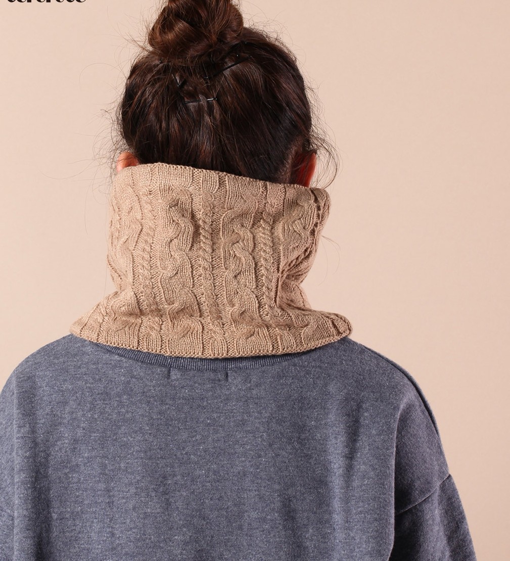 Autumn Plain Women's Warm Brown Solid Gradient Color Winter Printed In Stock Scarf_voghion.com