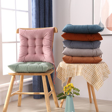 坐垫屁垫加厚办公室绑带椅子方垫学生灯芯绒条形纯色飘窗坐垫靠垫