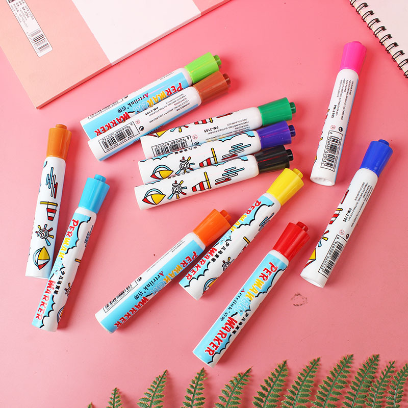 Escudo infantil 12-color marcador traje estudiante color especial pluma gran capacidad pintura cabeza suave marcador al por mayor